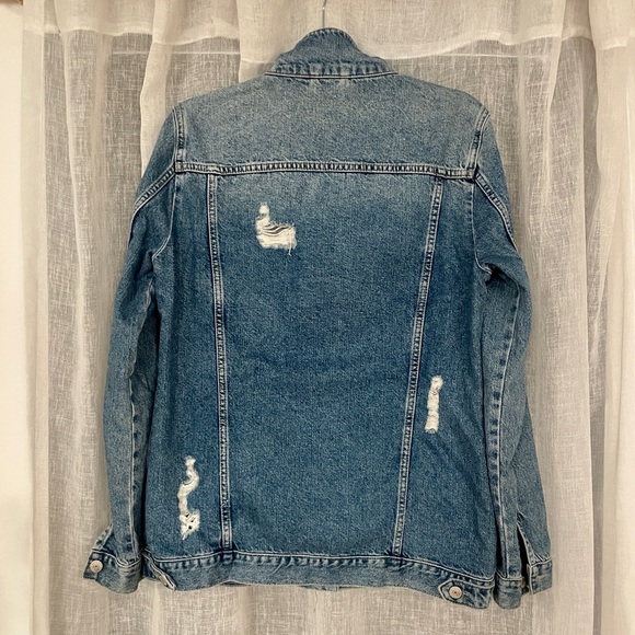 Zara Oversized Distressed Denim Jacket - Picture 5 of 5